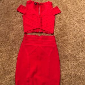 Matching top and skirt